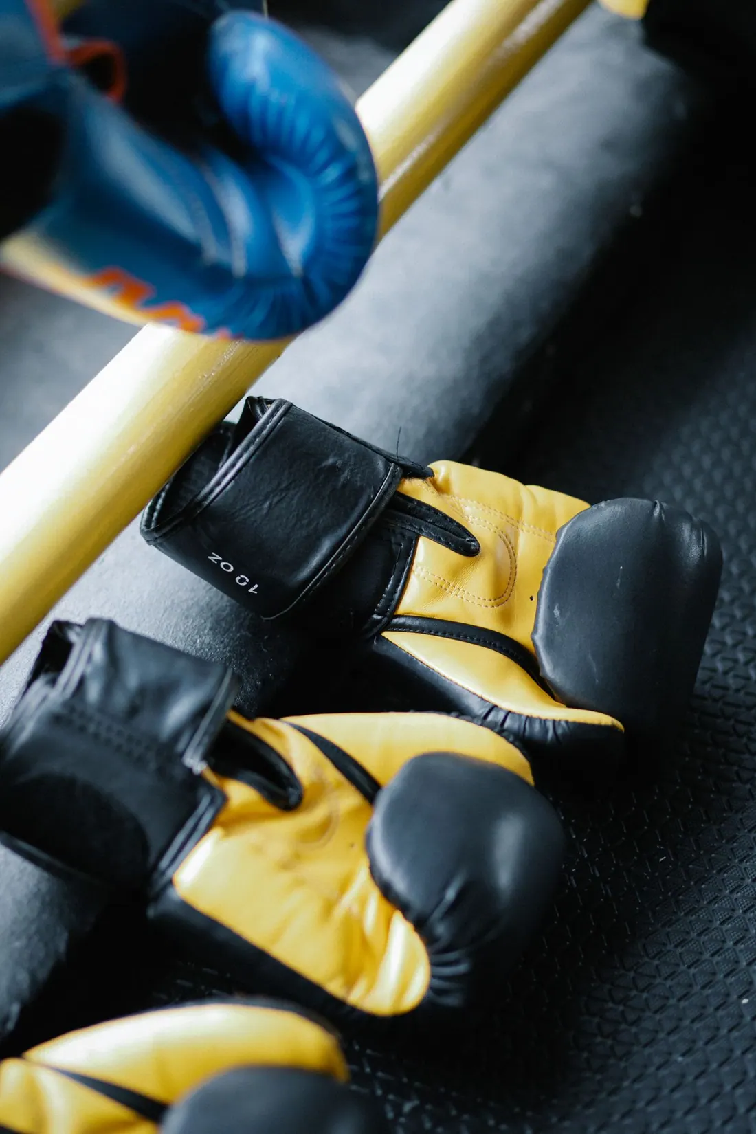 Guantes de boxeo ilustrativos para el concepto ficticio Rango Nueve